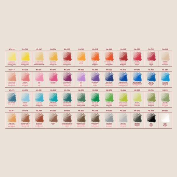 Crayons pastel - Boîte métal - Assortiment de 48 couleurs - Conté à Paris