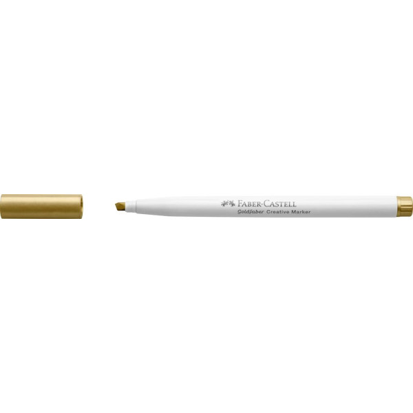 Feutre - Or - 550 - Indélébile - Pointe biseautée - Tous supports - Faber-Castell Goldfaber creative marker