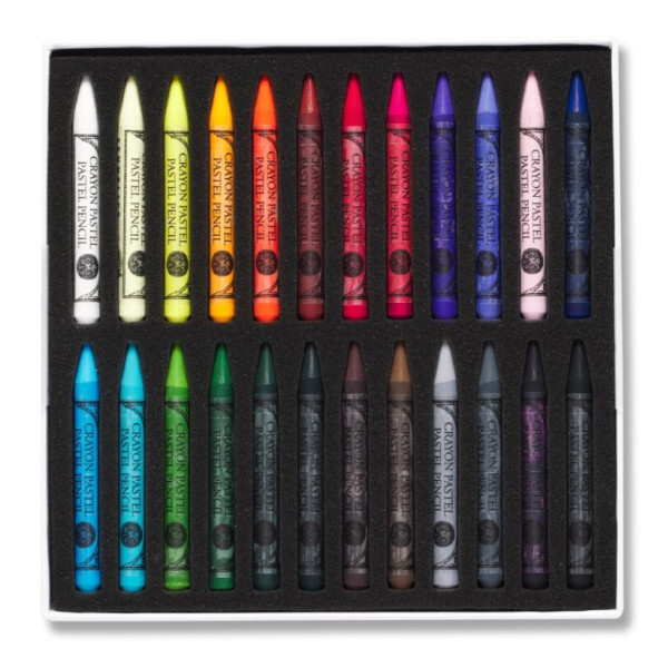 Demi-crayons pastels - Boite de 24 couleurs - 7cm longueur - Sennelier