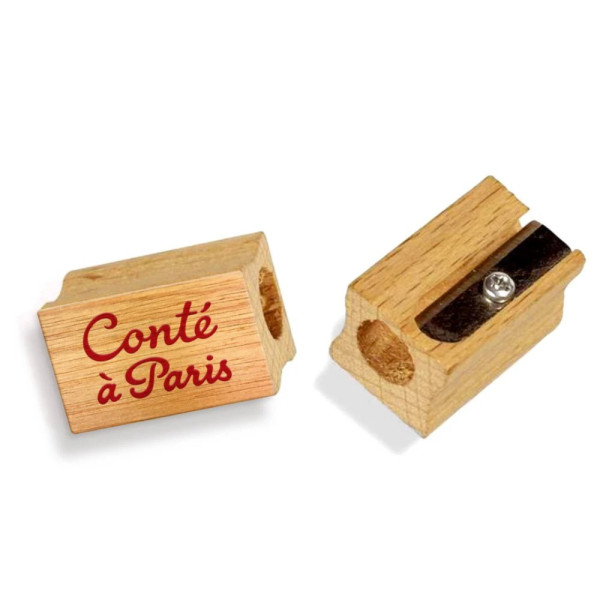 photo-Taille-crayon - Lame métal - Corps en bois - 1 trou - Pour mine large - Conté à Paris