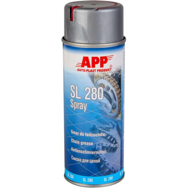 photo-Graisse pour chaînes - Moto - Vélo - Jaune transparent - APP SL280 - 400ml