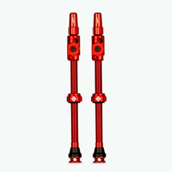 photo-Valves - Tubeless - Big Bore Lite - Rouge - Pour gonflage maximal - Vélo - VTT - Muc-Off