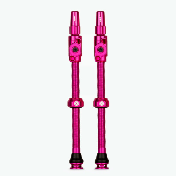 photo-Valves - Tubeless - Big Bore Lite - Rose - Pour gonflage maximal - Vélo - VTT - Muc-Off