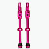 photo-Valves - Tubeless - Big Bore Lite - Rose - 2XL - Pour gonflage maximal - Vélo - VTT - Muc-Off