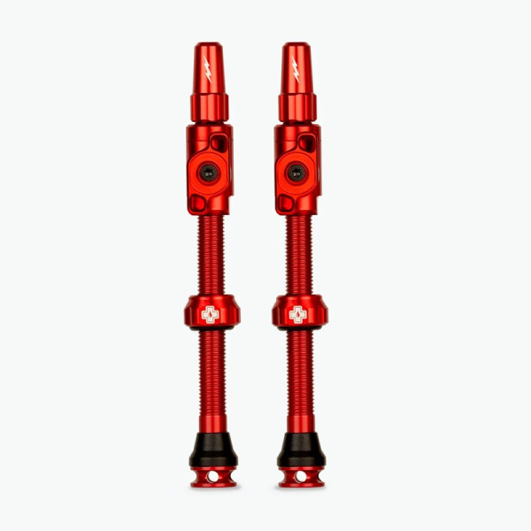 photo-Valves - Tubeless - Big Bore Lite - Rouge - XL - Pour gonflage maximal - Vélo - VTT - Muc-Off