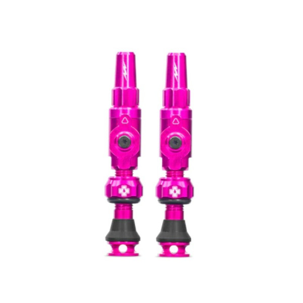 photo-Valves - Tubeless - Big Bore Lite - Rose - Small - Pour gonflage maximal - Vélo - VTT - Muc-Off