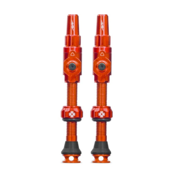 photo-Valves - Tubeless - Big Bore Lite - Orange - Large - Pour gonflage maximal - Vélo - VTT - Muc-Off