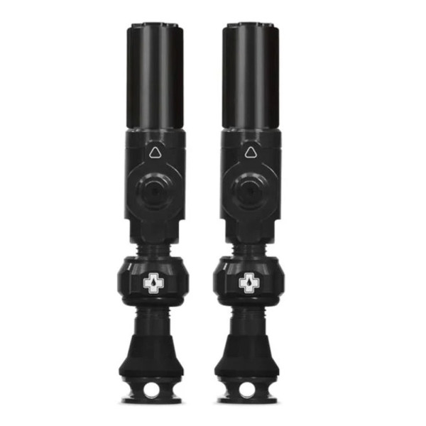 photo-Valves - Tubeless - Big Bore Hybrid - Noir - Médium - Pour gonflage maximal - Vélo - VTT - Muc-Off