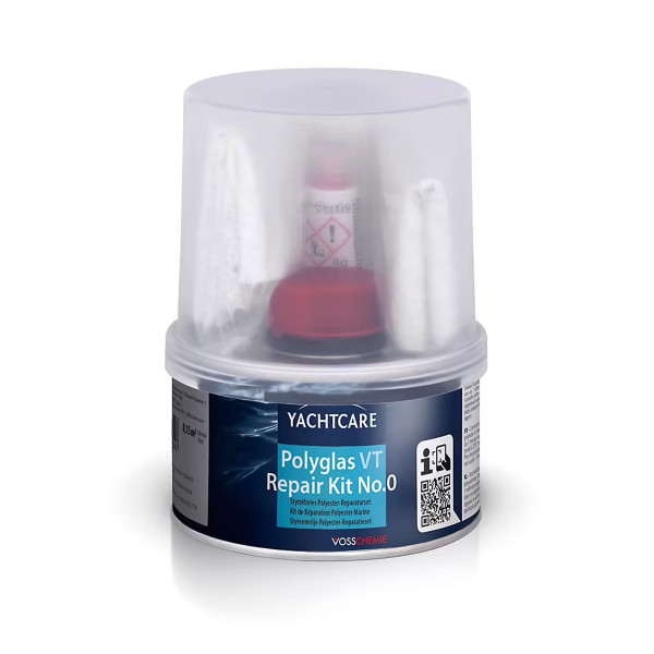 photo-Kit de réparation marine - Fuites et dégâts - Bateau - Fibres + mastic + durcisseur - YACHTCARE