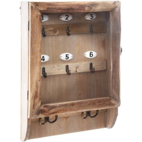 photo-Boîte à clés - Bois - Effet vintage - 26x38cm - A suspendre - Décoration - Atmosphera