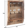 Boîte à clés - Bois - Effet vintage - 26x38cm - A suspendre - Décoration - Atmosphera