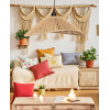 Abat-jour - Suspension - Corde - Naturel - 43x38x16cm - Salon - Chambre - Myha - Atosphera