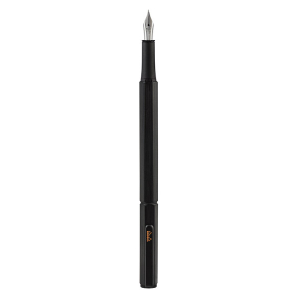 Stylo à plume - Alu - Noir - Plume iridium médium - Rechargeable - Rhodia scRipt
