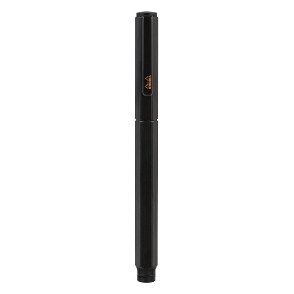 Stylo à plume - Alu - Noir - Plume iridium médium - Rechargeable - Rhodia scRipt