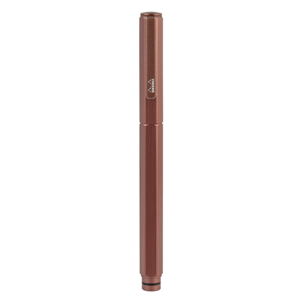 Stylo à plume - Alu - Marron - Plume iridium fine - Rechargeable - Rhodia scRipt