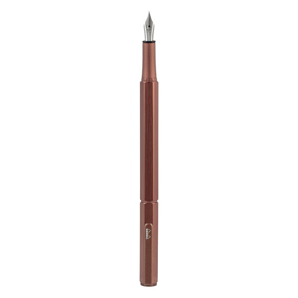 Stylo à plume - Alu - Marron - Plume iridium fine - Rechargeable - Rhodia scRipt