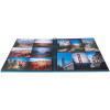 Album photos - 360 photos - Bleu - 32x32cm - 60 pages noires - Couverture effet textile