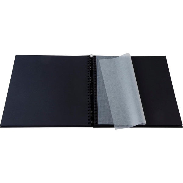 Album photos - 360 photos - Gris - 32x32cm - 60 pages noires - Couverture effet textile