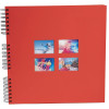 photo-Album photos - 360 photos - Rouge - 32x32cm - 60 pages noires - Couverture effet textile