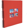 Album photos - 360 photos - Rouge - 32x32cm - 60 pages noires - Couverture effet textile