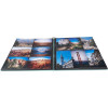 Album photos - 360 photos - Rouge - 32x32cm - 60 pages noires - Couverture effet textile