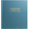 photo-Album photos - 300 photos - Bleu - 29x32cm - 60 pages noires - Couverture effet textile