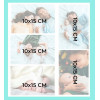 Album photos - 300 photos - Bleu - 29x32cm - 60 pages noires - Couverture effet textile