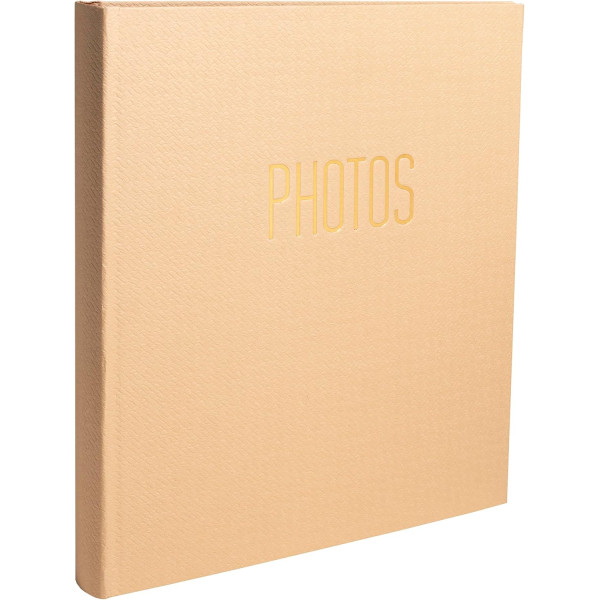 Album photos - 300 photos - Beige - 29x32cm - 60 pages noires - Couverture effet textile