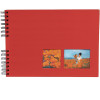 photo-Album photos - 150 photos - Rouge - 32x22cm - 50 pages noires - Couverture effet textile