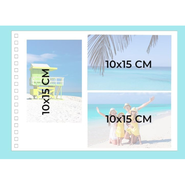 Album photos - 150 photos - Rouge - 32x22cm - 50 pages noires - Couverture effet textile