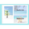 Album photos - 150 photos - Rouge - 32x22cm - 50 pages noires - Couverture effet textile