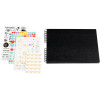 photo-Album scrapbooking - A personnaliser - 32x22cm - Noir - 70 pages noires - Stickers inclus