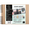 Album scrapbooking - A personnaliser - 32x22cm - Kraft - 70 pages noires - Stickers inclus