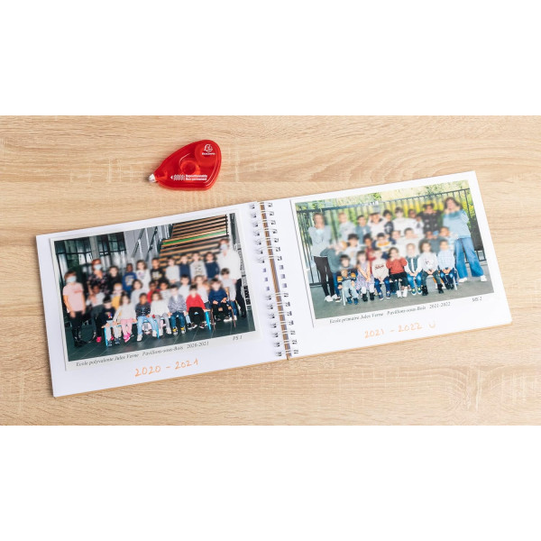 Album photos de classe - 32x22cm - 50 photos de classe - Couverture kraft - 50 pages