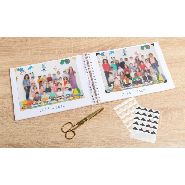 Album photos de classe - 32x22cm - 50 photos de classe - Couverture kraft - 50 pages