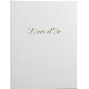 photo-Livre d'or - 27x22cm - Couverture simili cuir - Blanc - Tranche or - 100 pages blanches