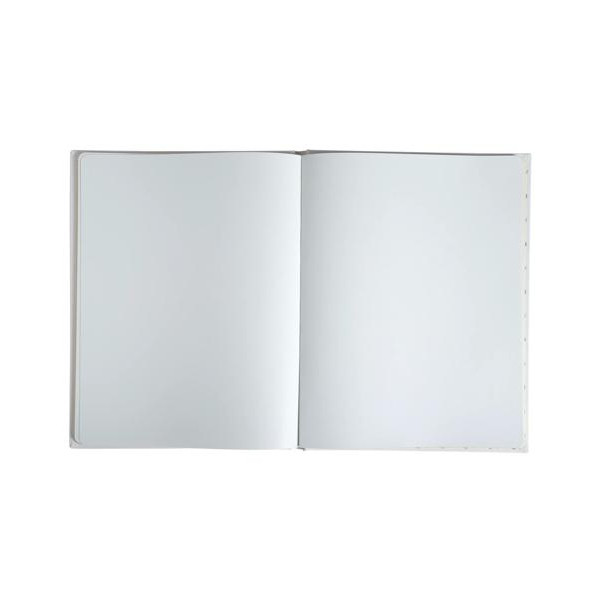 Livre d'or - 27x22cm - Couverture simili cuir - Blanc - Tranche or - 100 pages blanches