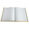 Livre d'or - 27x22cm - Couverture simili cuir - Or - Tranche or - 100 pages blanches
