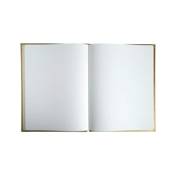 Livre d'or - 27x22cm - Couverture simili cuir - Or - Tranche or - 100 pages blanches