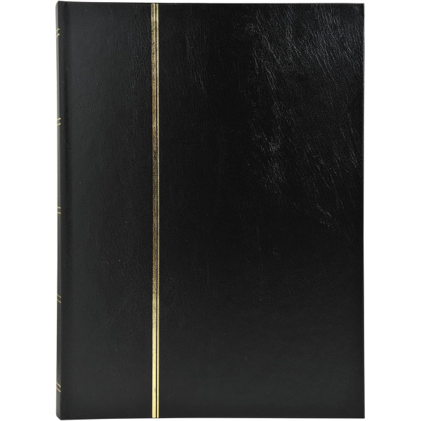photo-Album de timbres - Philatélie - 22,5x16,5 - Simili cuir - Noir - 32 pages - Collection timbres