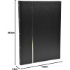 Album de timbres - Philatélie - 22,5x16,5 - Simili cuir - Noir - 32 pages - Collection timbres