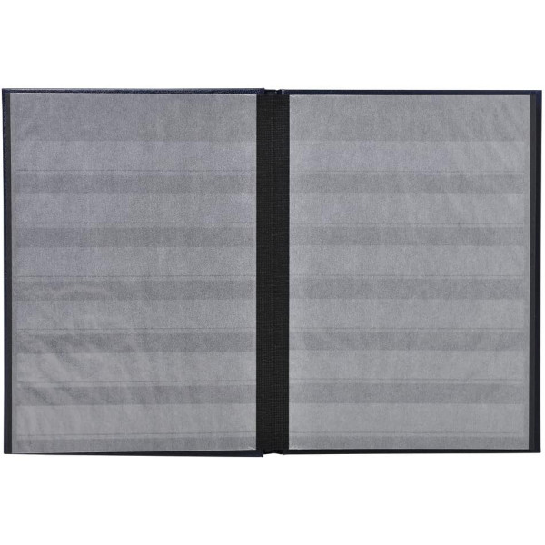 Album de timbres - Philatélie - 22,5x16,5 - Simili cuir - Noir - 32 pages - Collection timbres