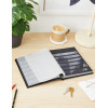 Album de timbres - Philatélie - 22,5x16,5 - Simili cuir - Noir - 32 pages - Collection timbres