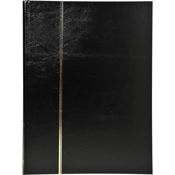 photo-Album de timbres - Philatélie - 30,5x22,5 - Simili cuir - Noir - 48 pages - Collection timbres