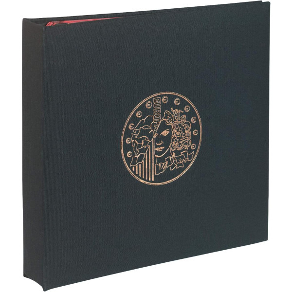 Classeur pour collection de pièces - 24,5x25cm - Noir - 5 feuilles 43 cases