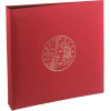 photo-Classeur pour collection de pièces - 24,5x25cm - Bordeaux - 5 feuilles 43 cases - 215 compartiments