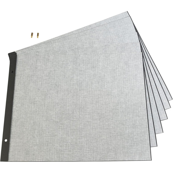 Recharges pour album photos à vis - 29x37cm - Noir - 36x28,4cm - 10 feuillets