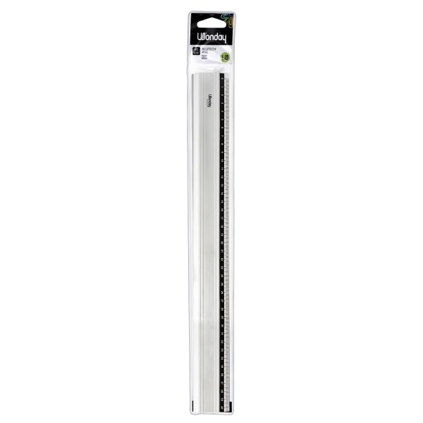 Règle - 40cm - Aluminium - Bord antitache - Bande antidérapante - Wonday