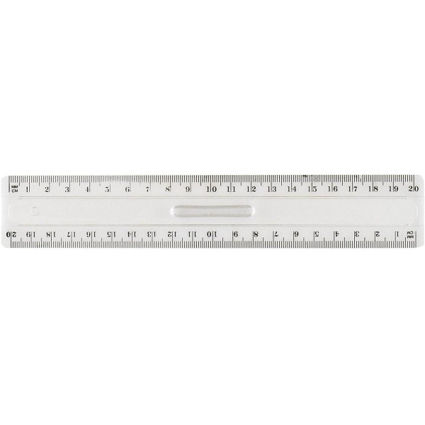 photo-Règle - Double décimètre - 20cm - Plastique - Transparent - Idéal pour la trousse