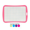 Ardoise - Blanche - 2 faces - 28x19cm - Effaçable - Couleurs aléatoires - Scolaire - Wonday